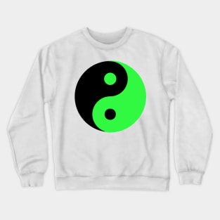 Yin Yang in black and green Crewneck Sweatshirt